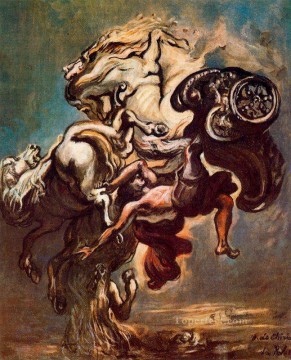 ジョルジョ・デ・キリコ Painting - フェートンの堕落 ジョルジョ・デ・キリコ 形而上学的シュルレアリスム